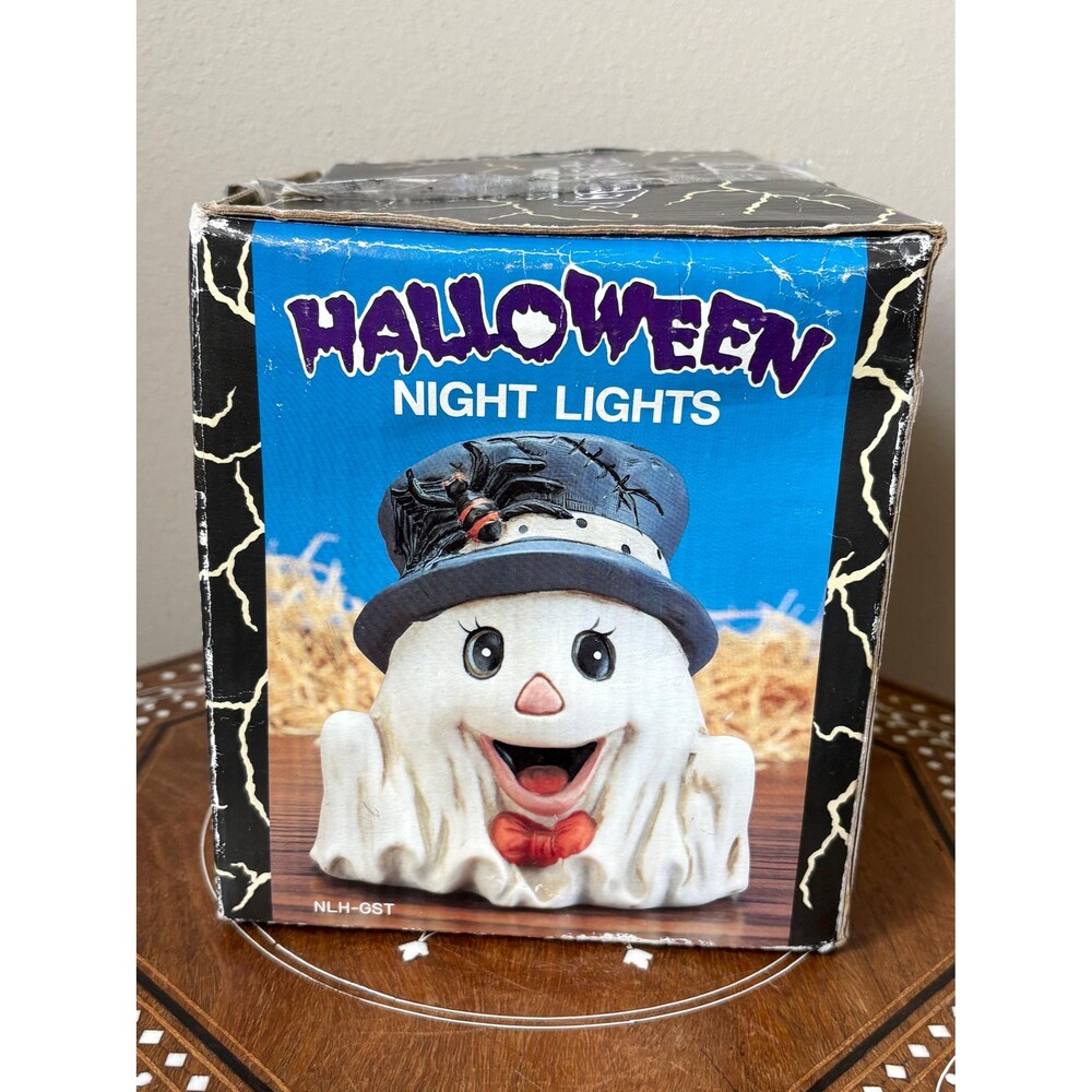 Vintage Ceramic Halloween Ghost Night Light